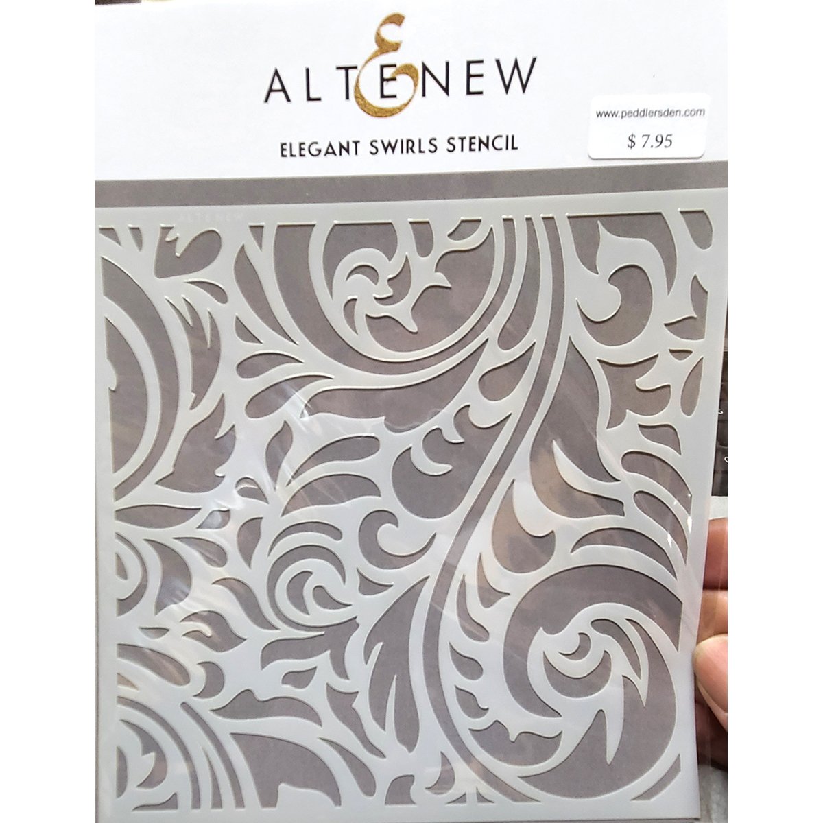 Joanie Stencil 6x9 Folk Art Tulip Scroll Design - Reusable Mylar For Crafting