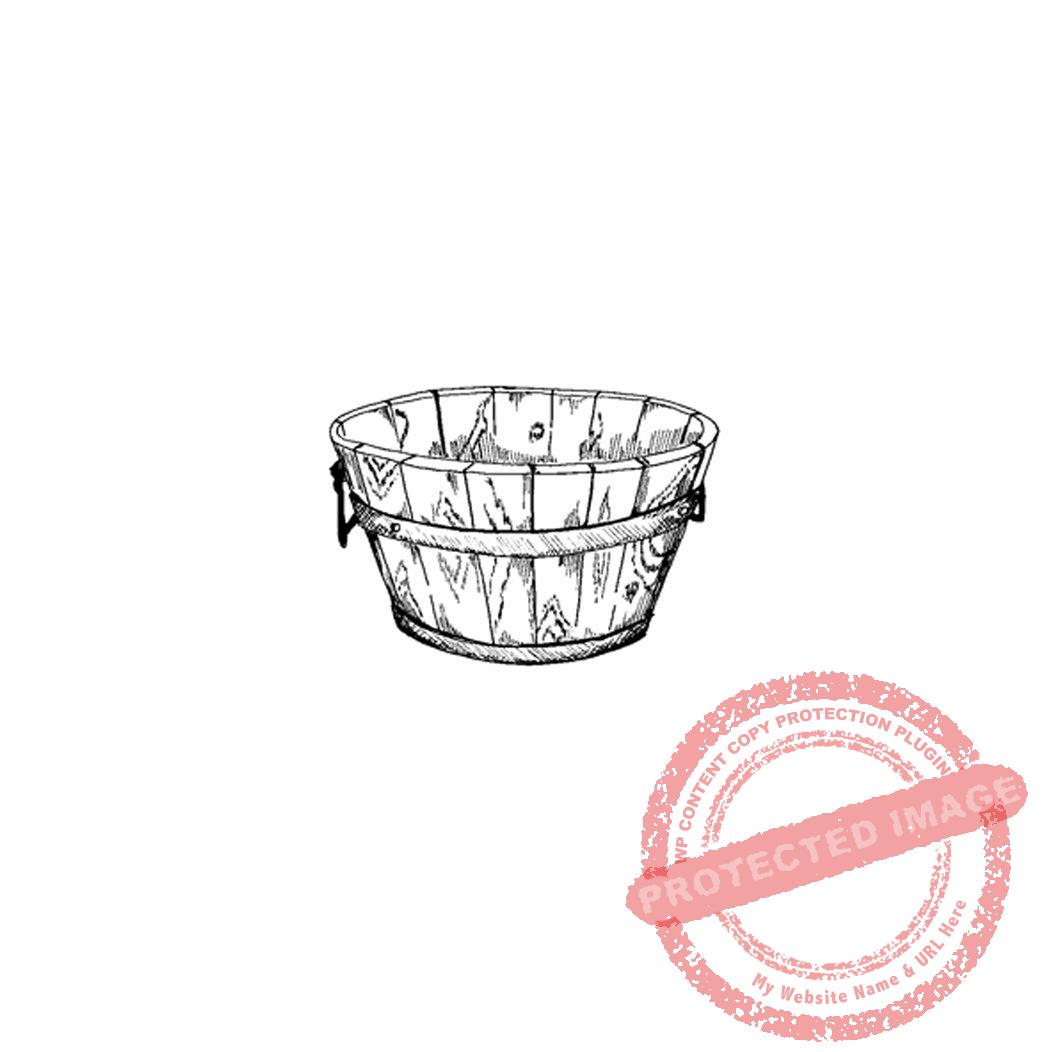Wooden Bucket, Large, M15_307C