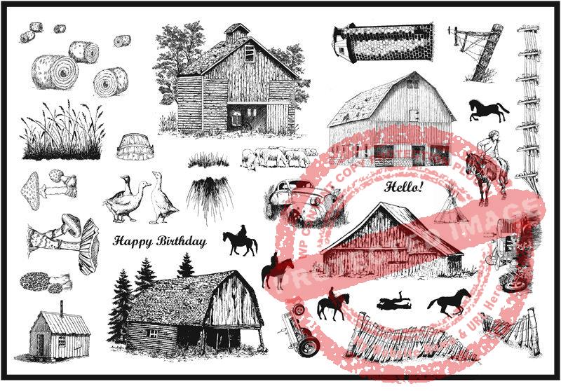 Barns & Farms Plate 1