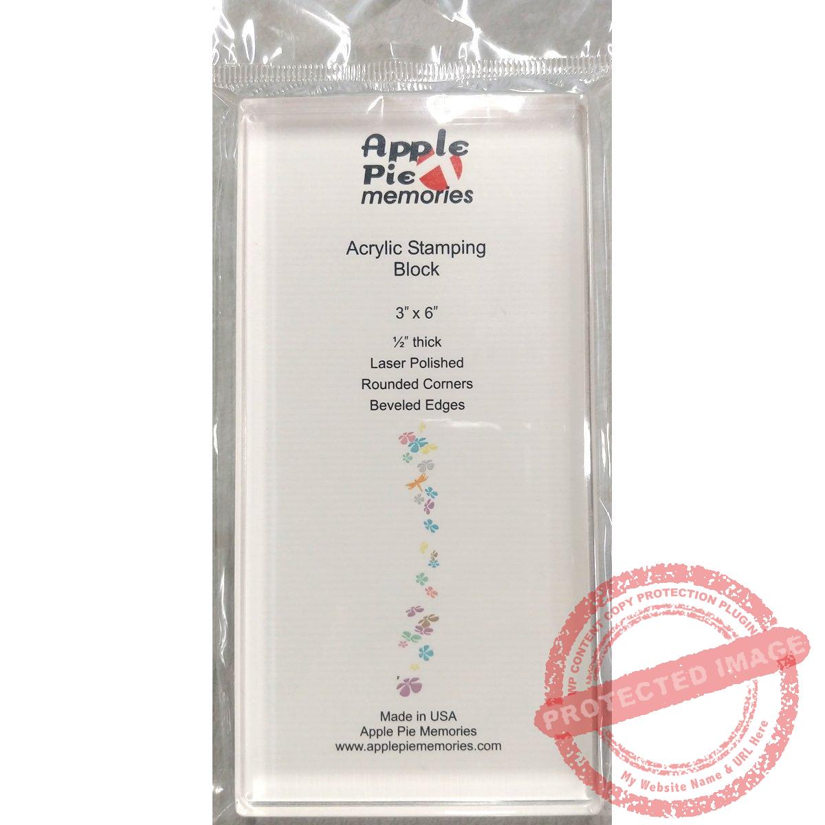Acrylic Block 3" x 6" x .5"