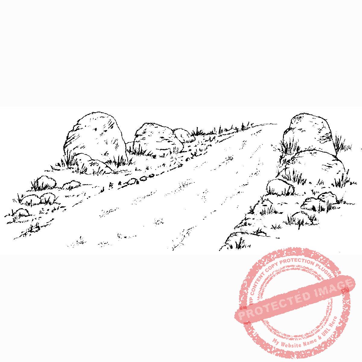 Rocky Road or River Landscape Stamp Element T12-281 G