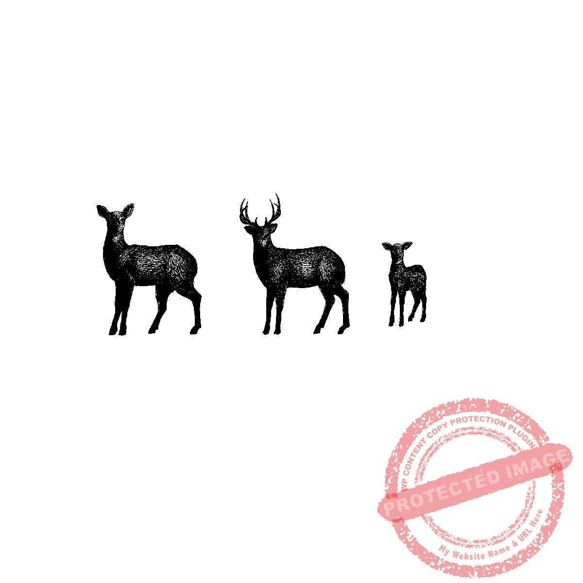 Deer Silhouette Set, P17-355 E