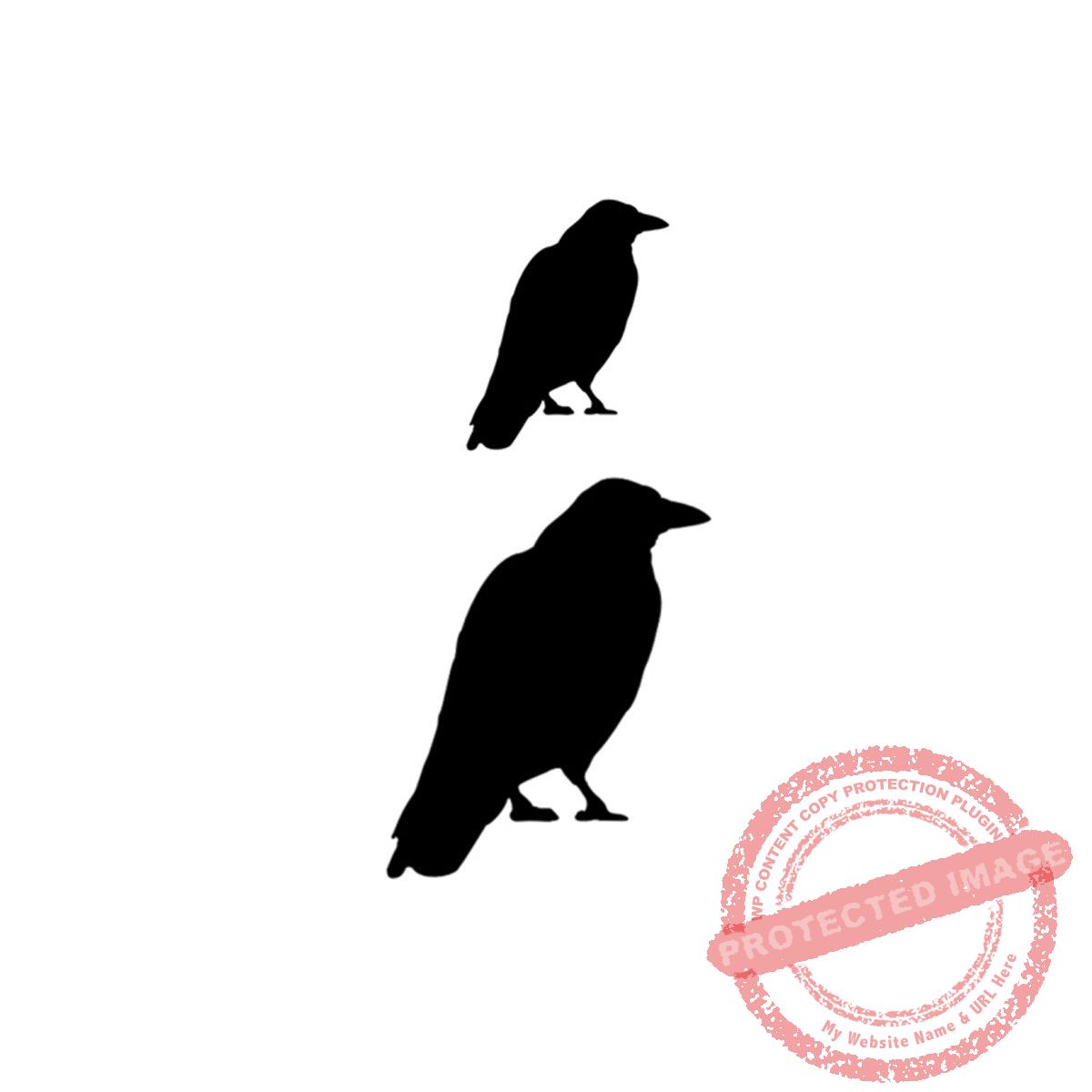 Crow Silhouette Set T15-322 B