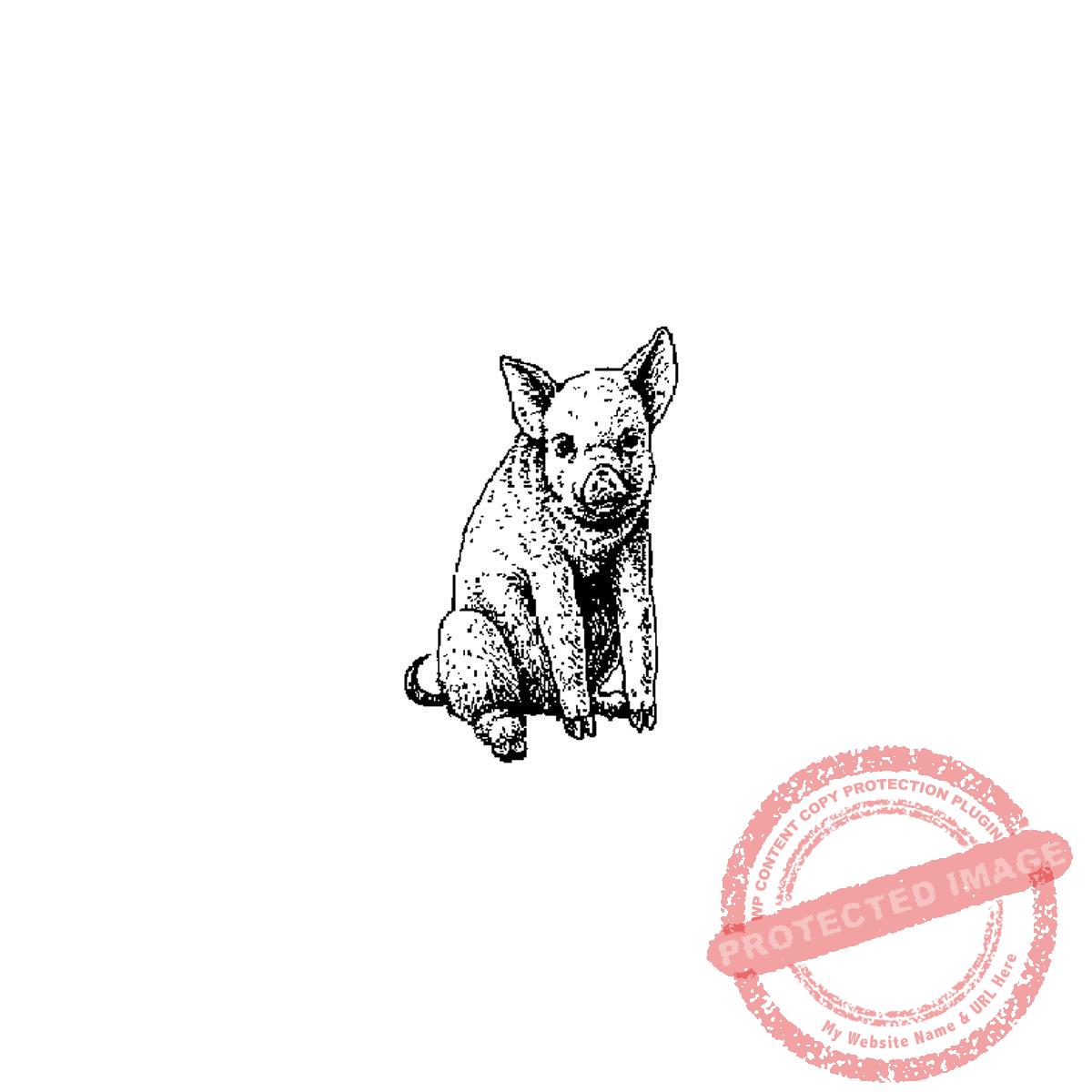 Piglet Sitting, P17-376 B