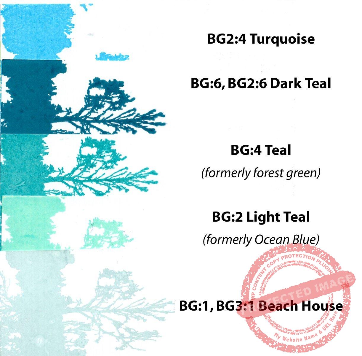 Dark Teal BG:6, BG2:6 Scenic Stamping Ink