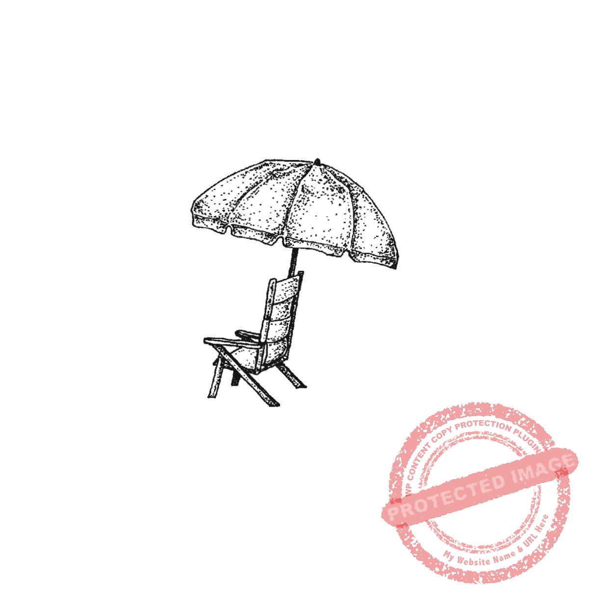Beach Chair with Umbrella, P23-478 D