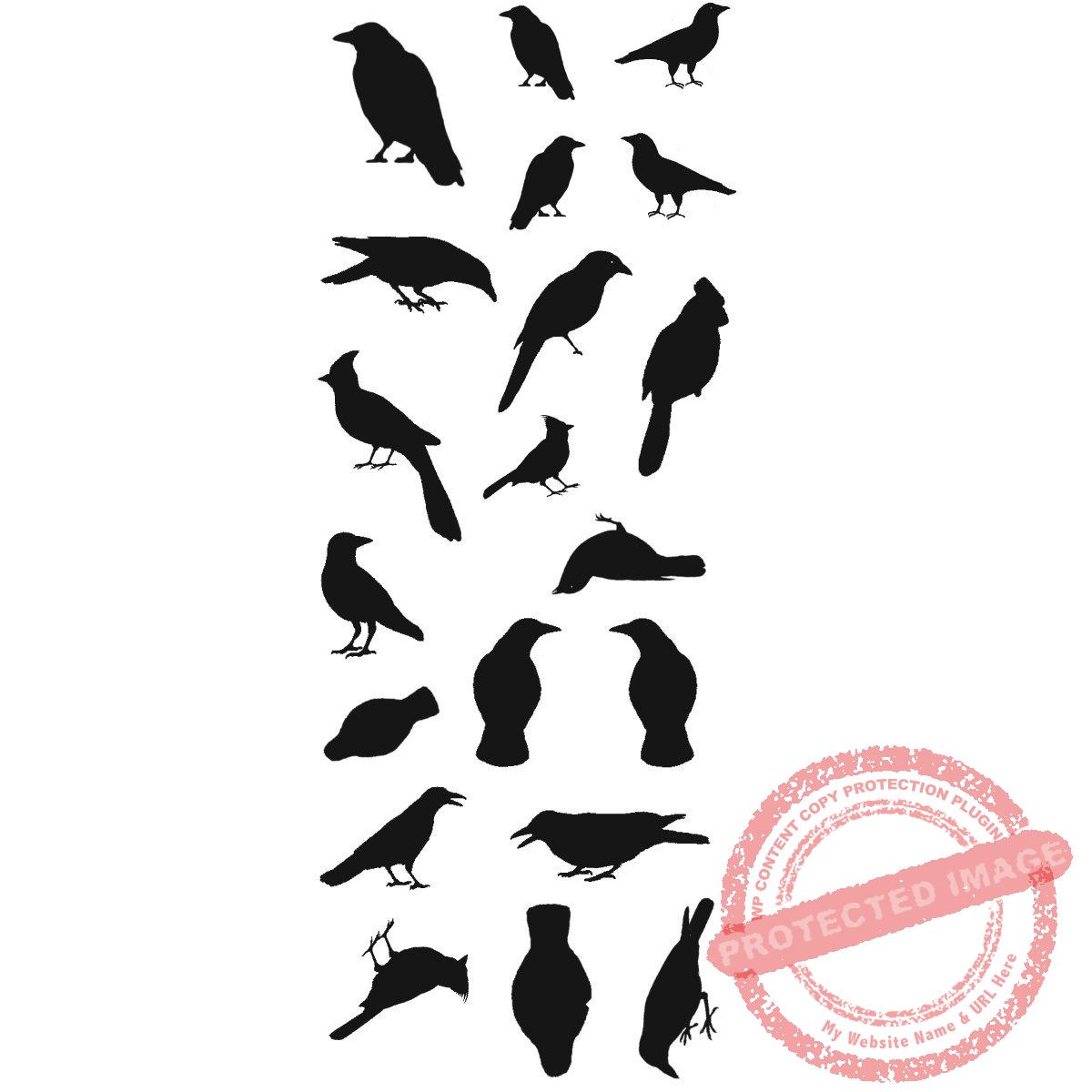 Bird Silhouette Set, T19-413 L