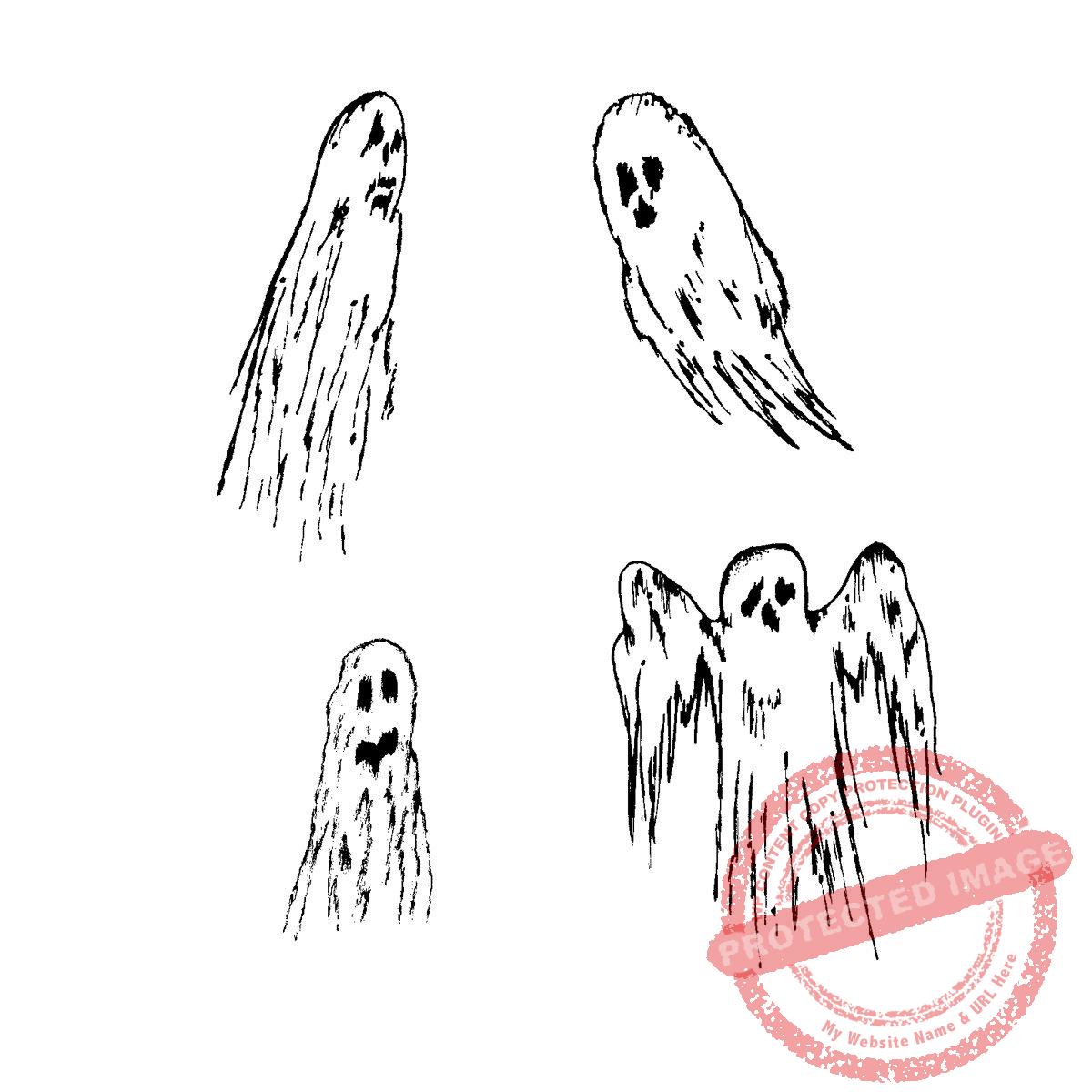 Ghost Family, set of 4, T19-397 I