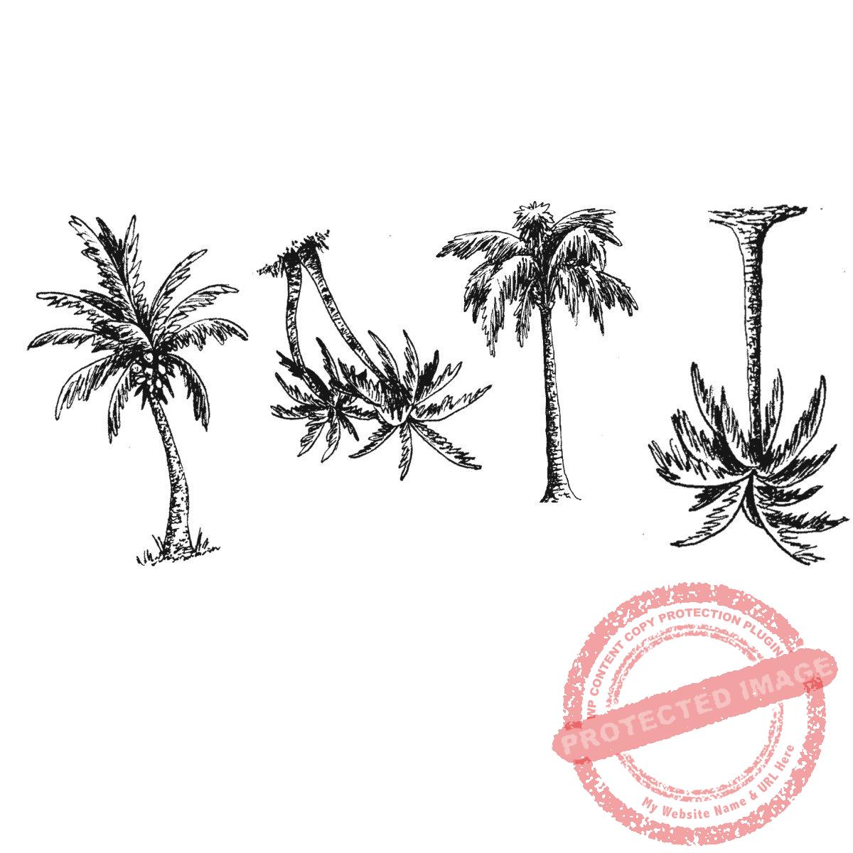 Palm Tree Set of 4, P22-454 J