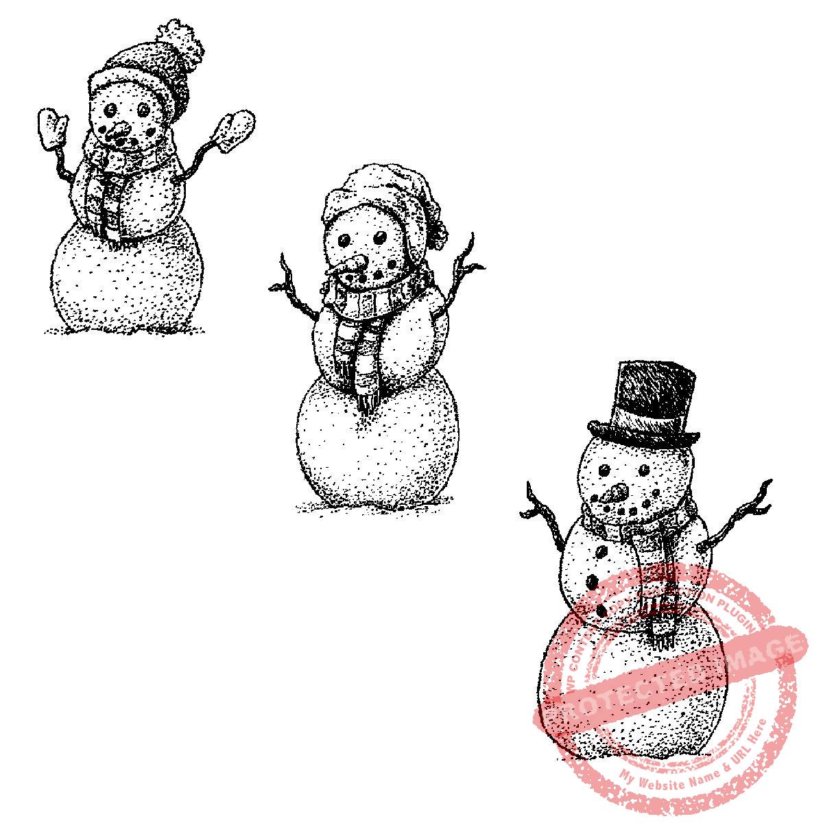 Snow Family, Set of 3, P18-384 I