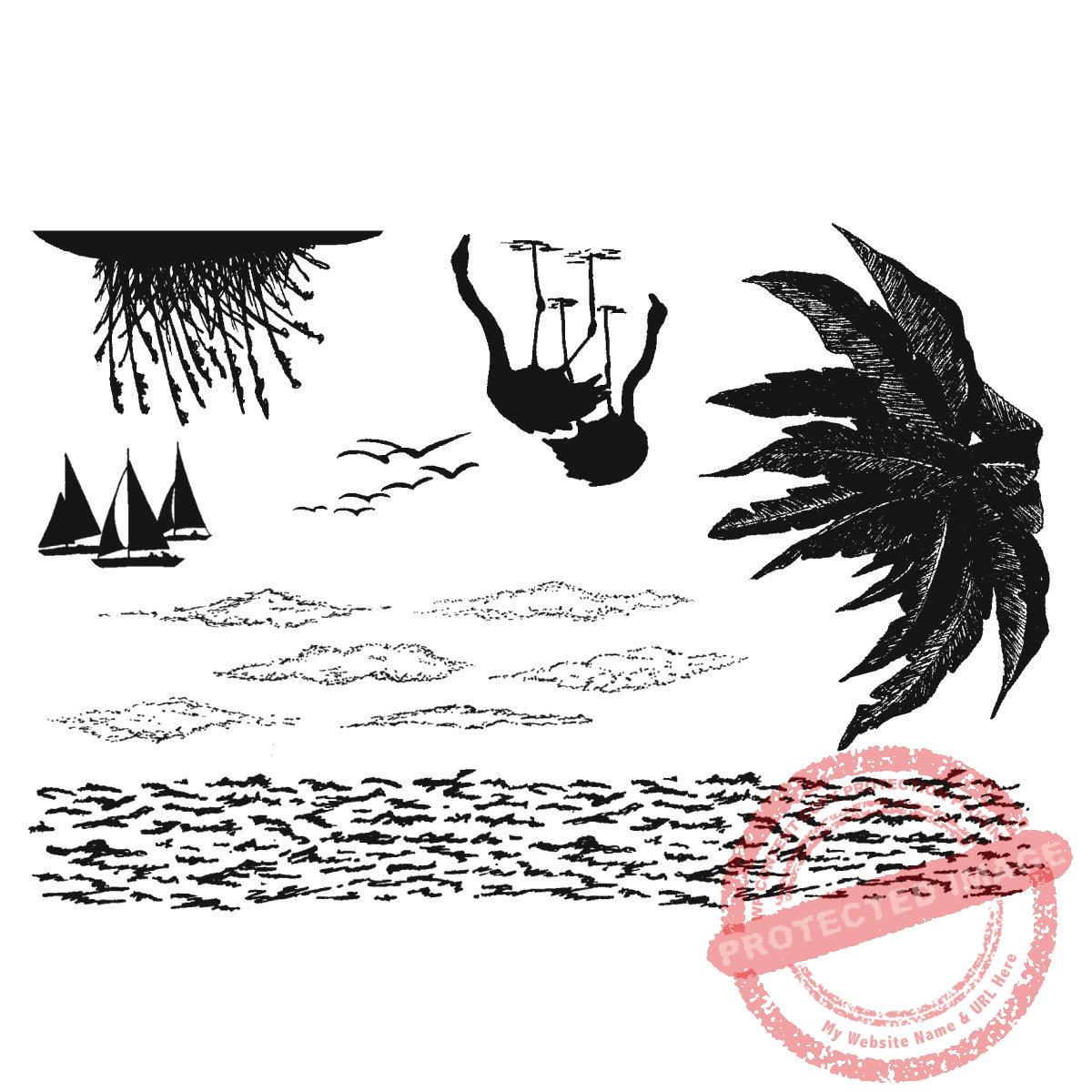 Tropical Silhouette Set A24-484.25 Set