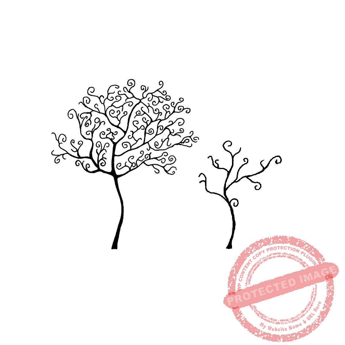 Curly Tree Pair, P27-523 H
