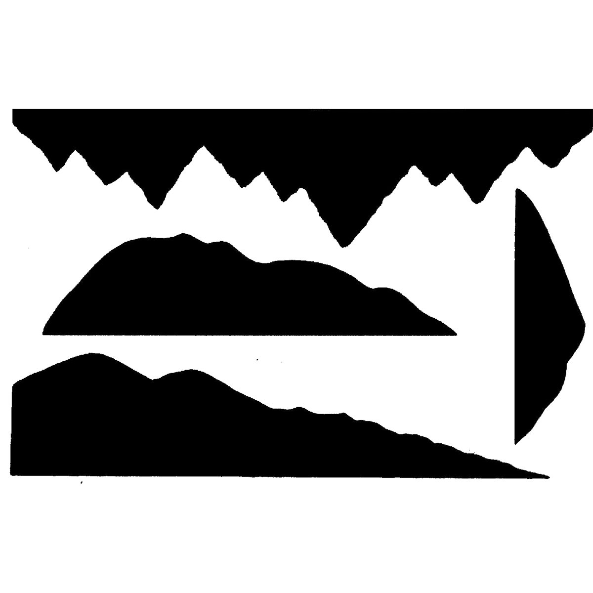 Distant Mountains Stencils T-SE03-B