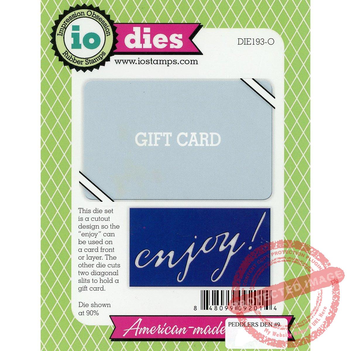 Gift Card Die from Impression Obsession DIE193-O