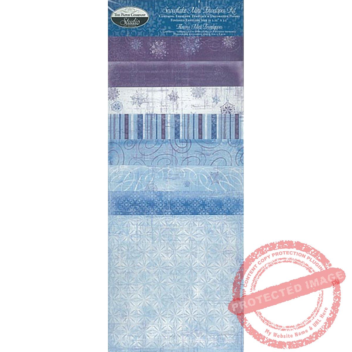 Snowflake Mini Envelope Kit with Template