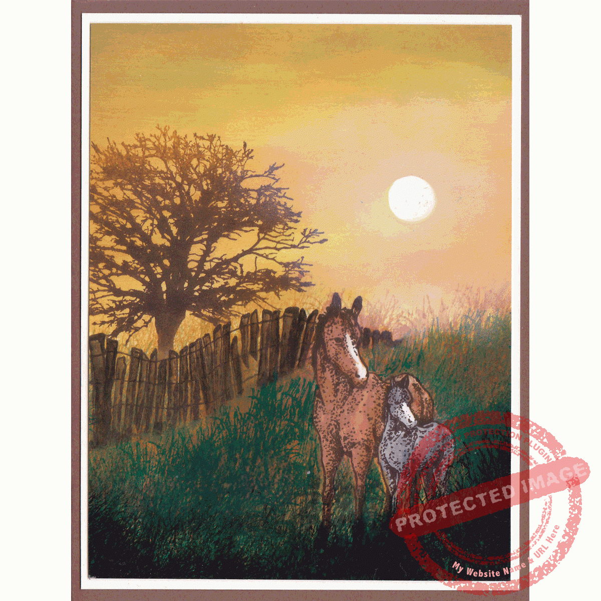 Alert Mare and Foal, P20-417 E - Image 2