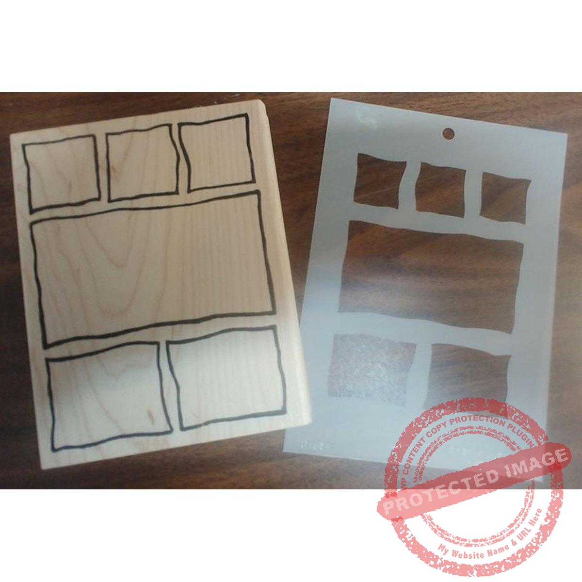 JFF 6 panel card frame WITH stencil