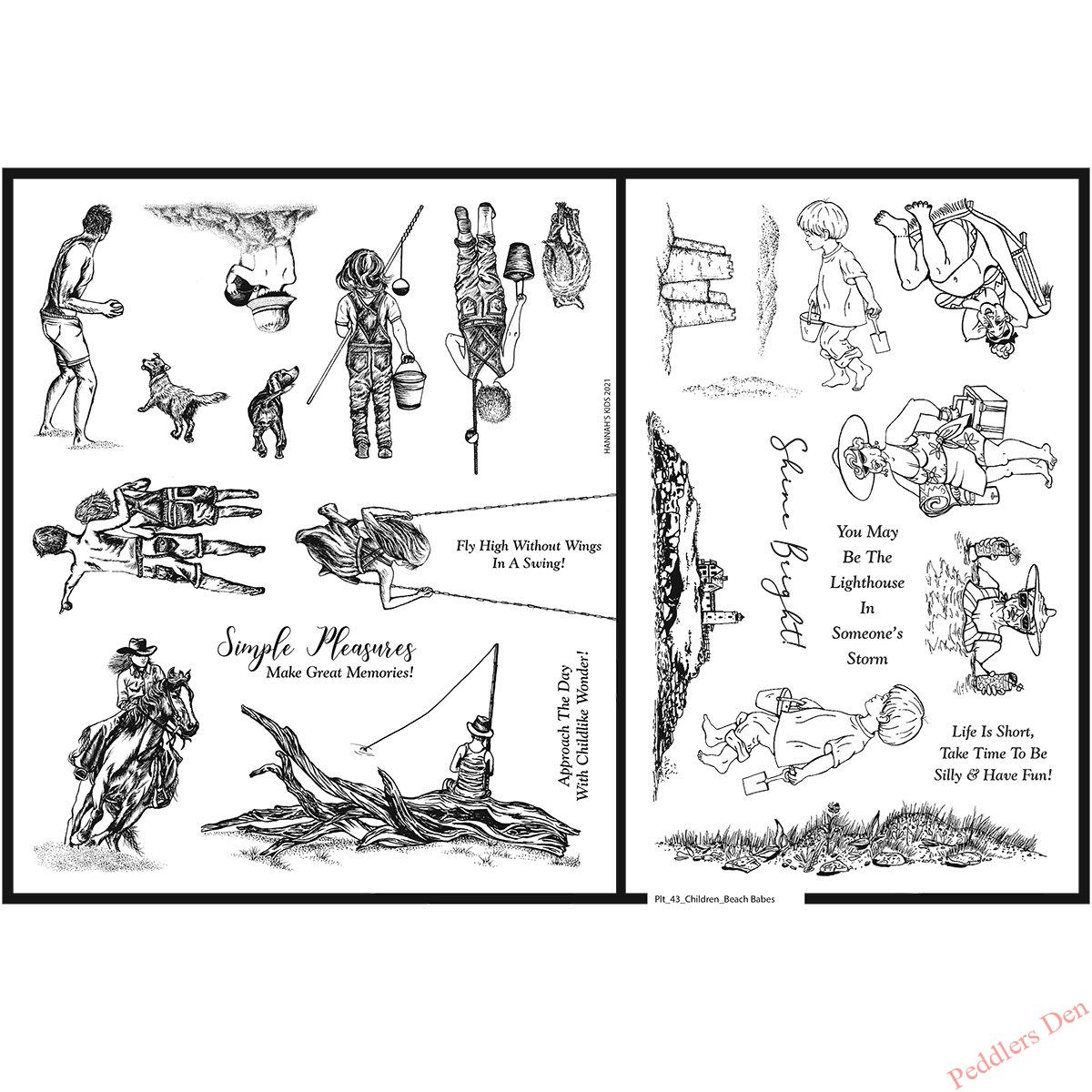 Plate 43 Hannah's Kids and Beach Babes