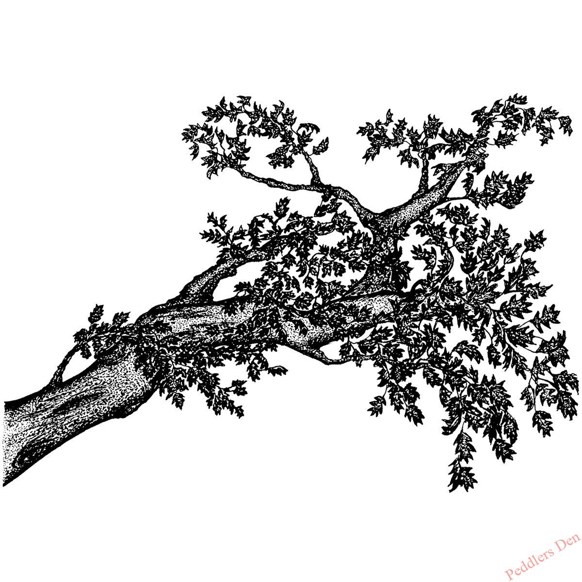 Large Oak Leafy Branch H44-690 J