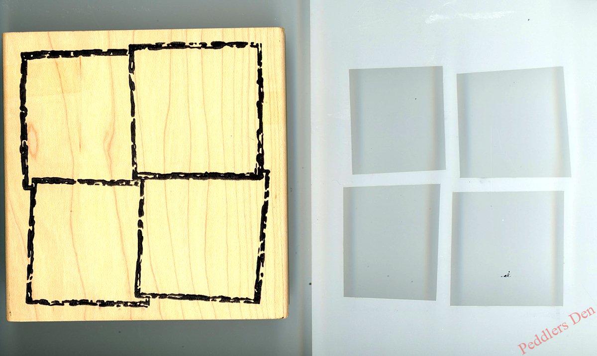 JFF Rustic Frame Stamp/Stencil SET, New