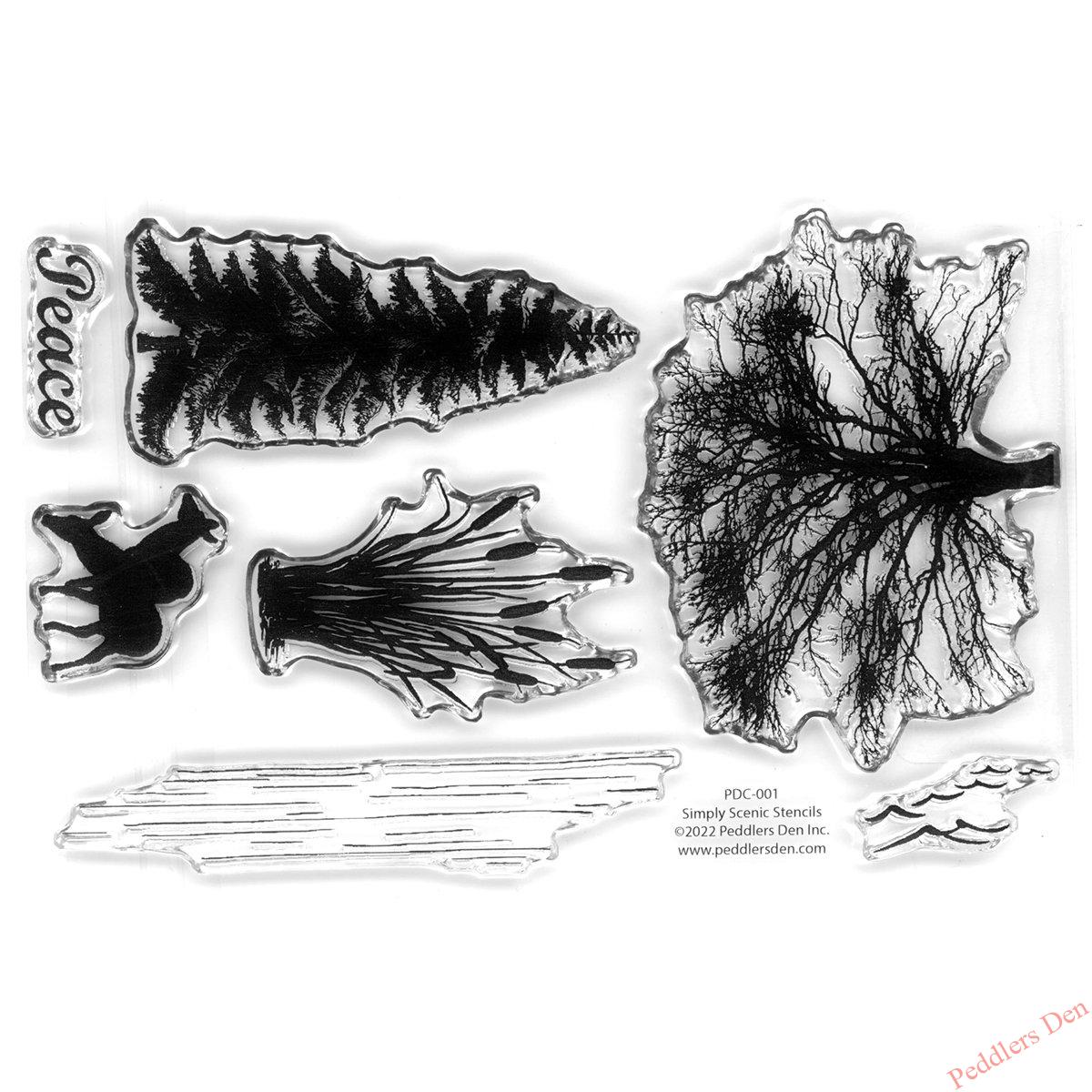 Simply Scenic Stencils PDC-001 Clear Set