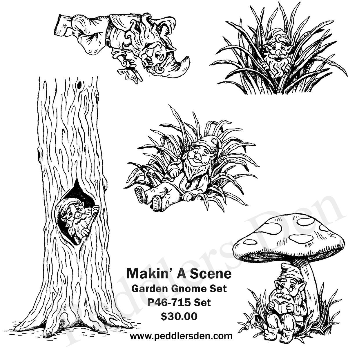 Garden Gnome Set, P46-715 set