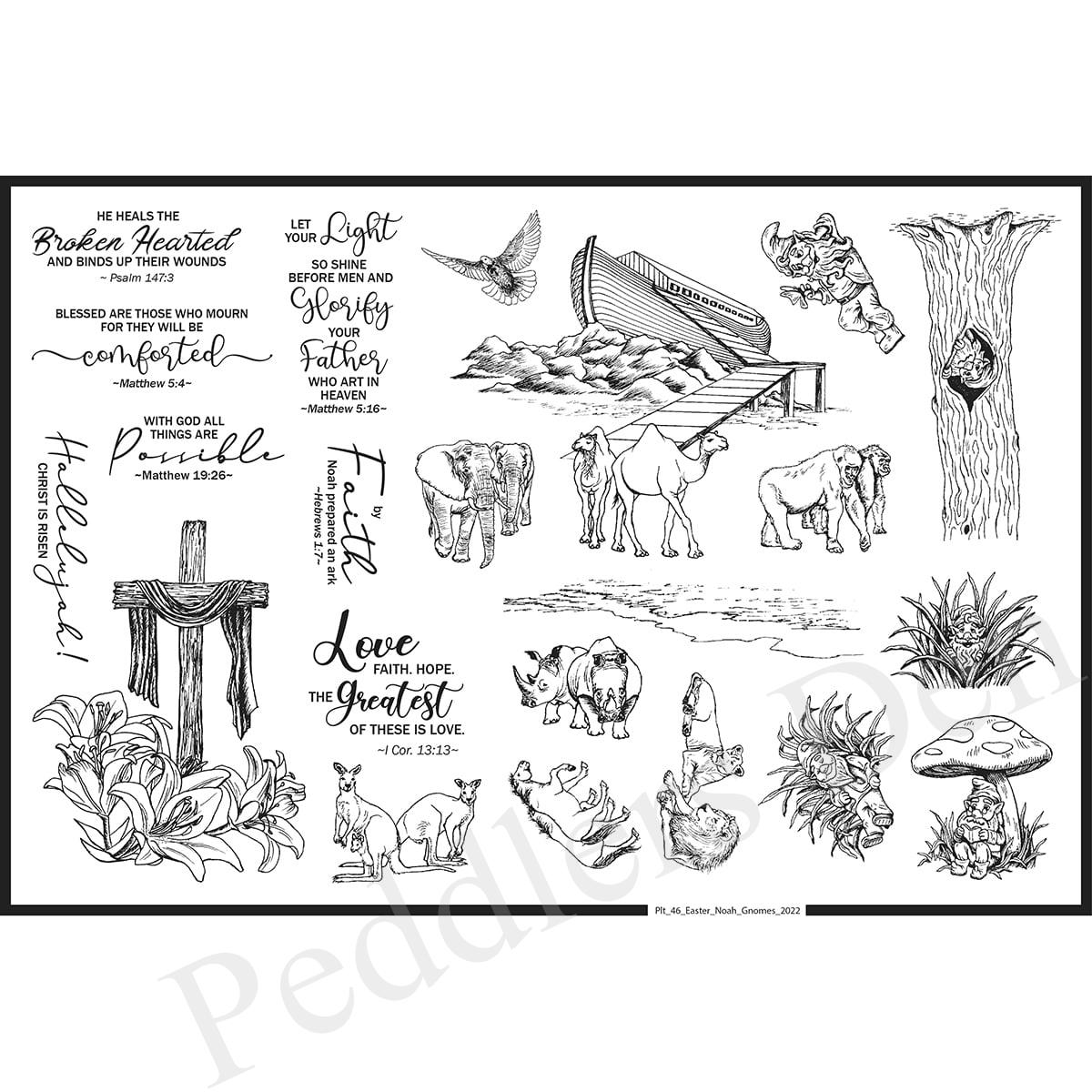 Plate 46, Easter, Noah & Gnomes