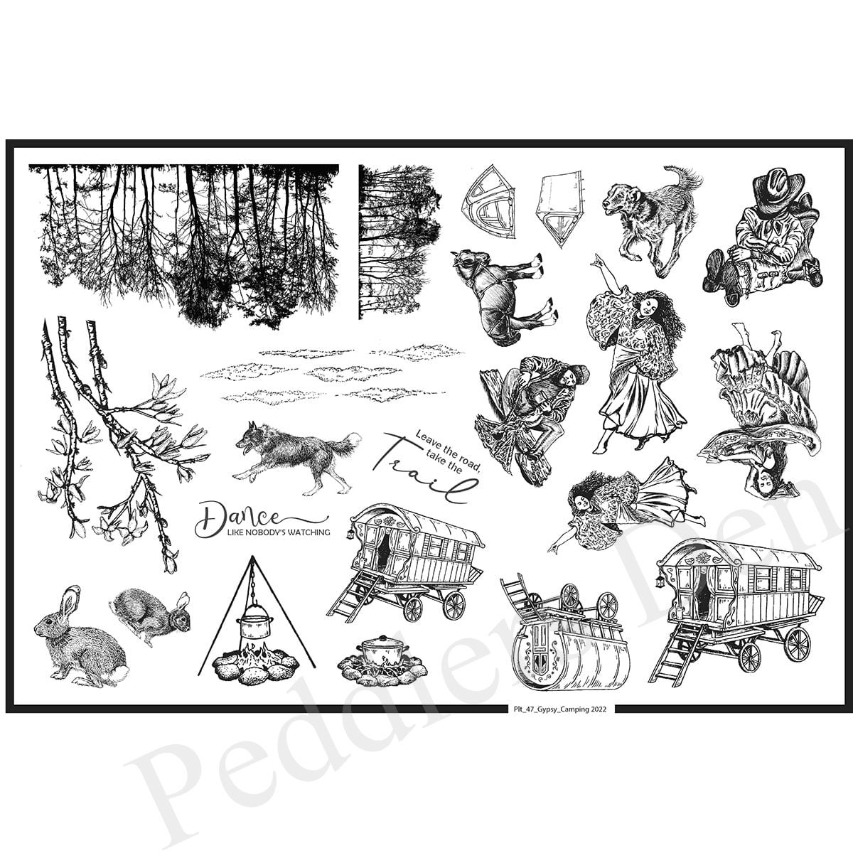 Plate 47, Gypsy, Camping