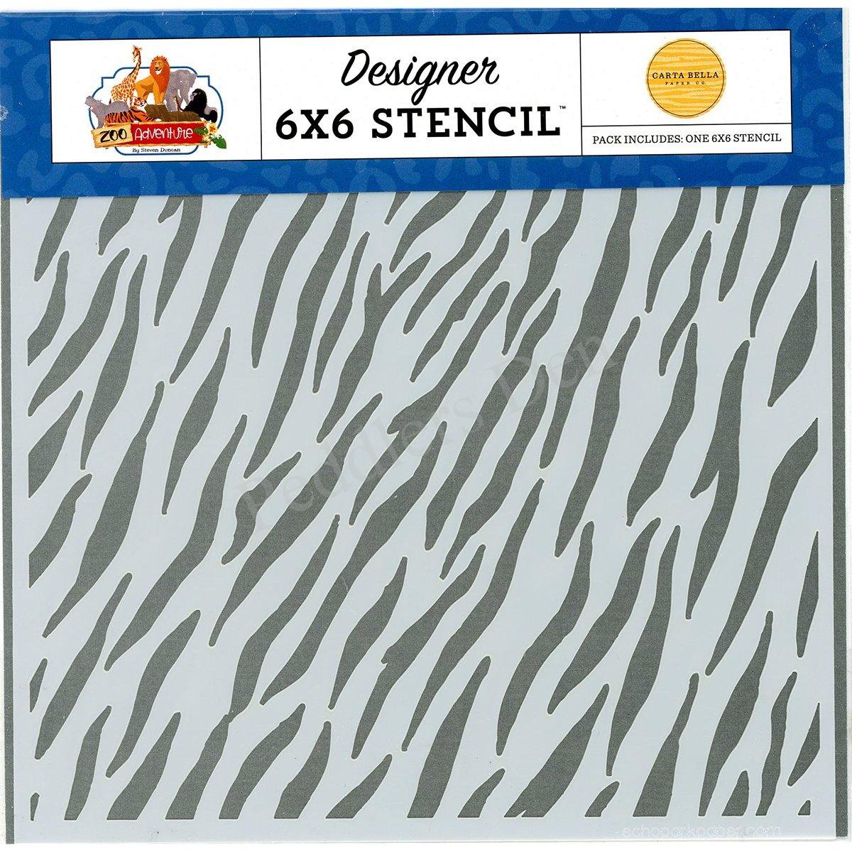 Zebra (or Tiger Skin) Pattern Stencil, zoo adventure