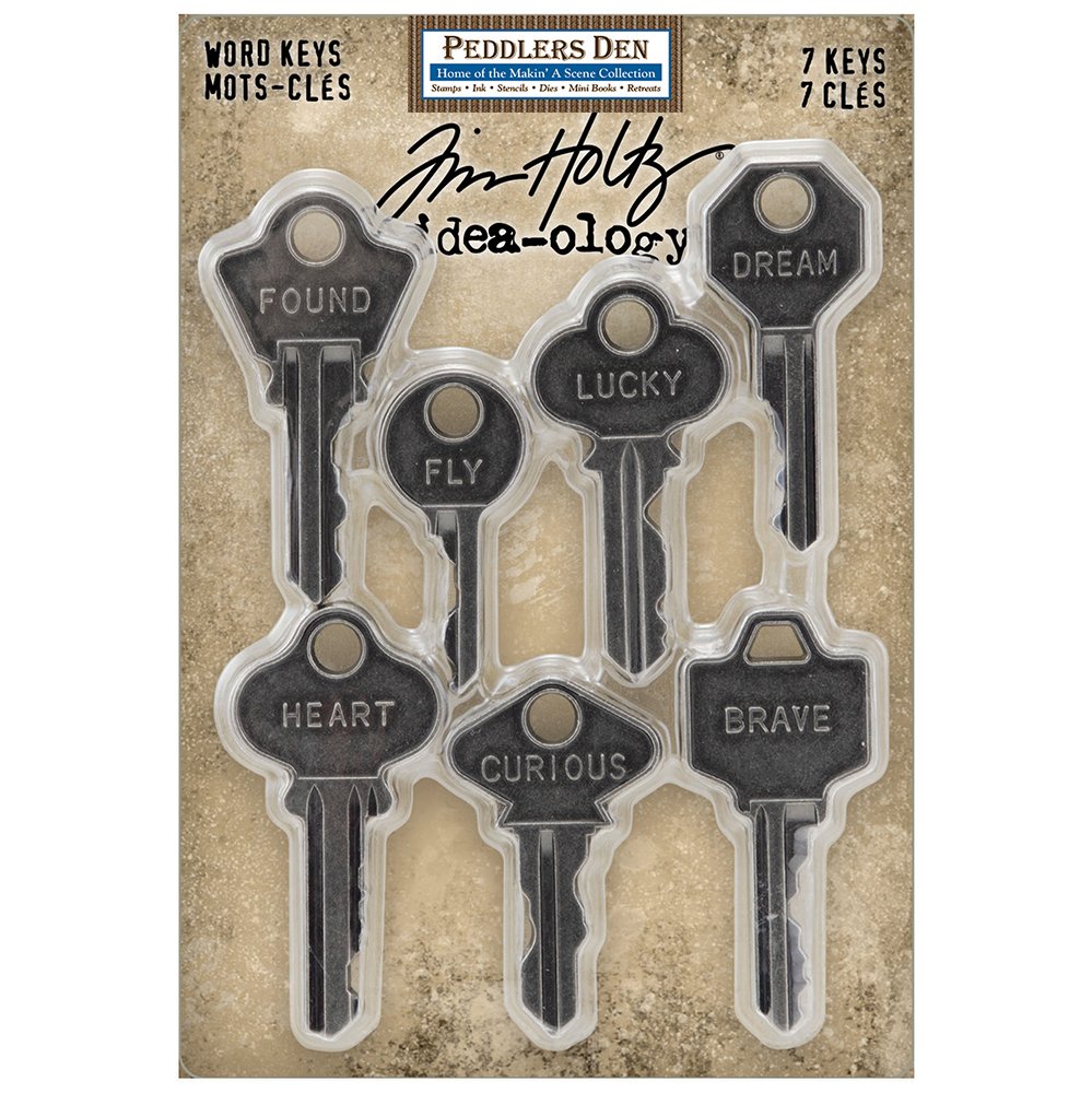 Metal Word Key Embellishment Set
