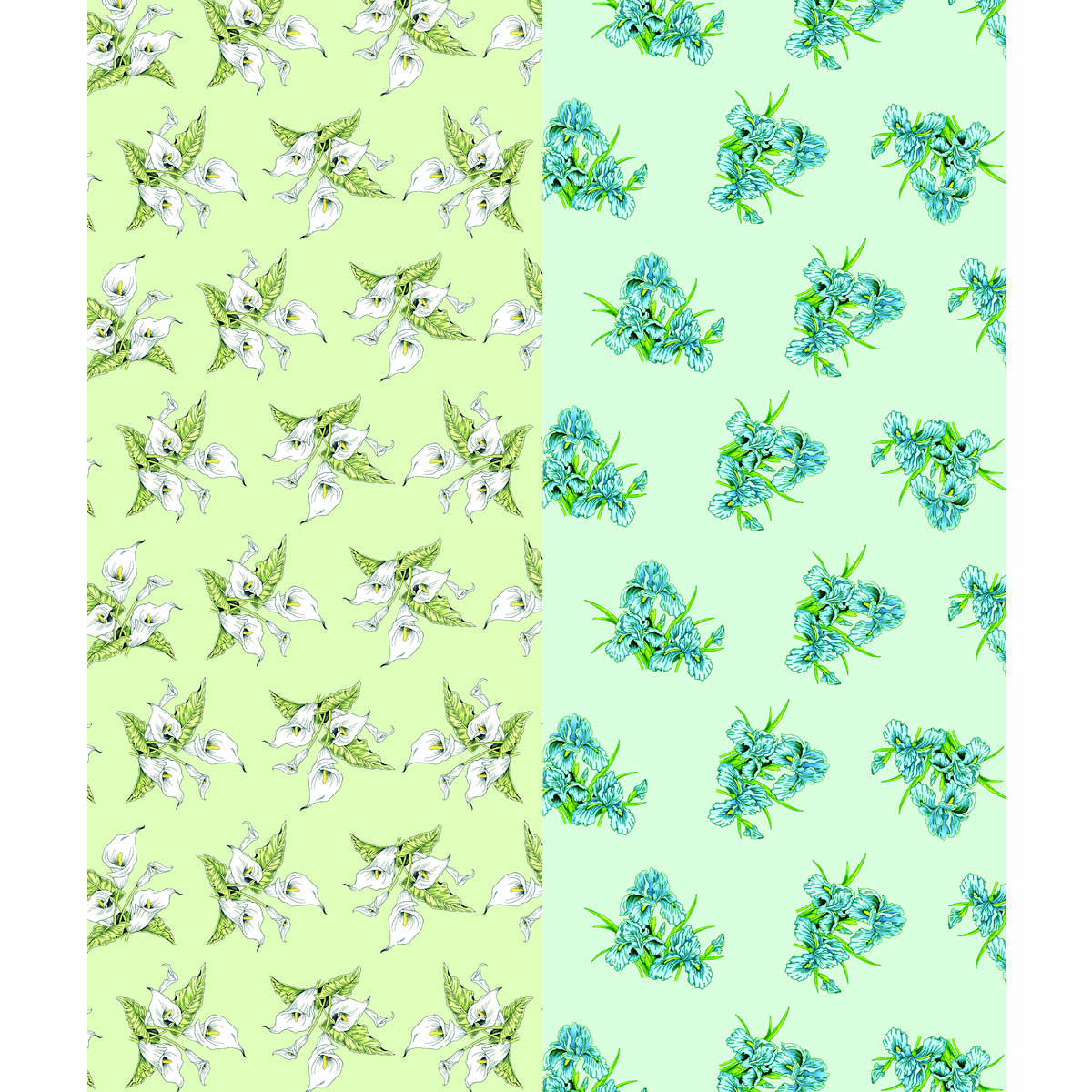 Calla Lily & Iris Pleated Cards Papers (18 asst.)