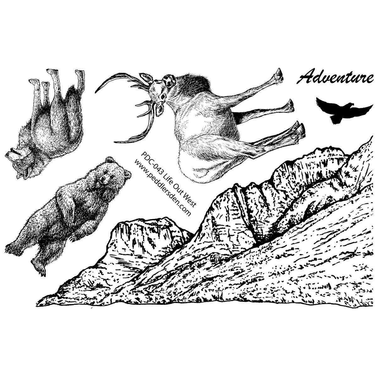 Life Out West, PDC-043, clear stamp set