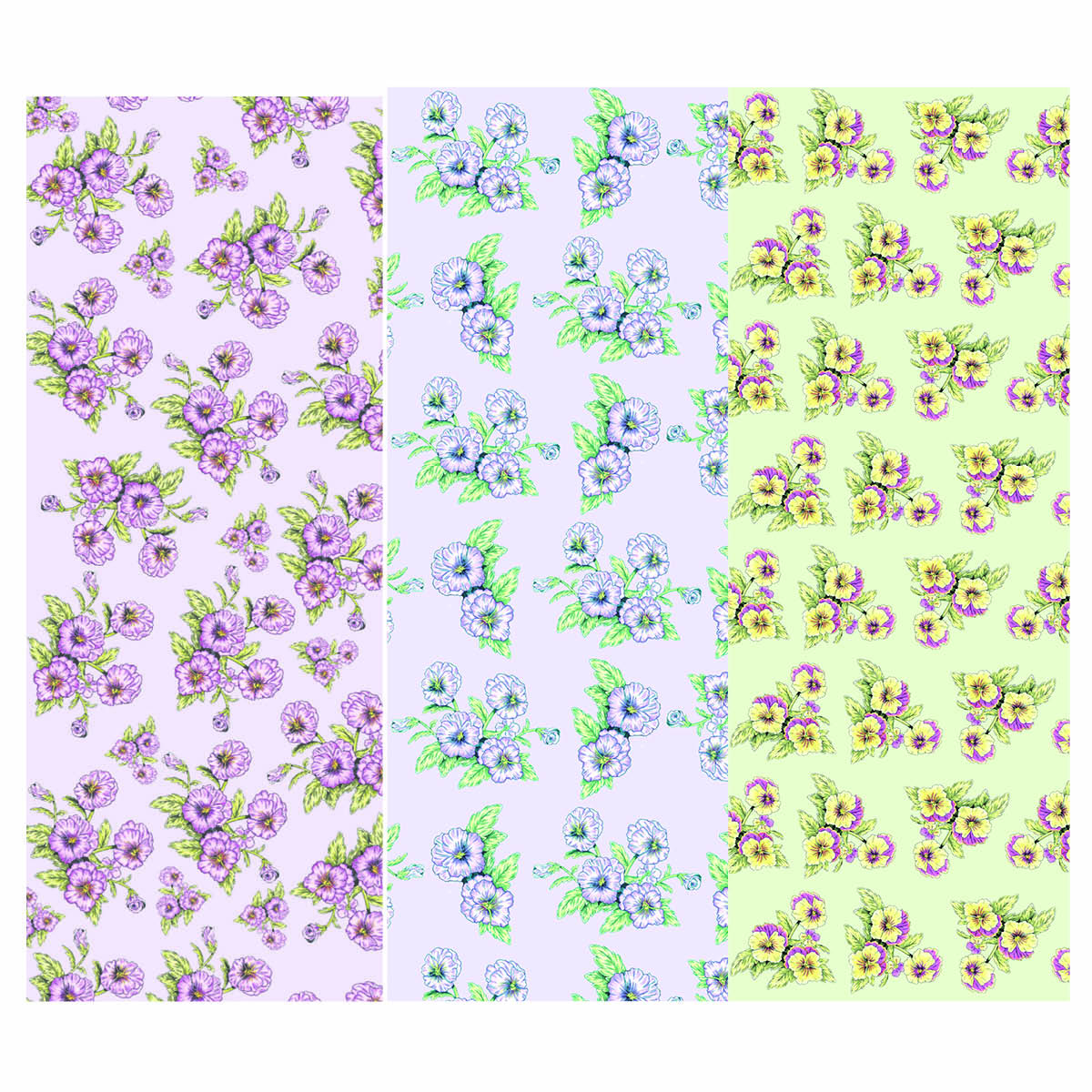 Asst. Pansy Pleated Cards Papers (18 asst.)