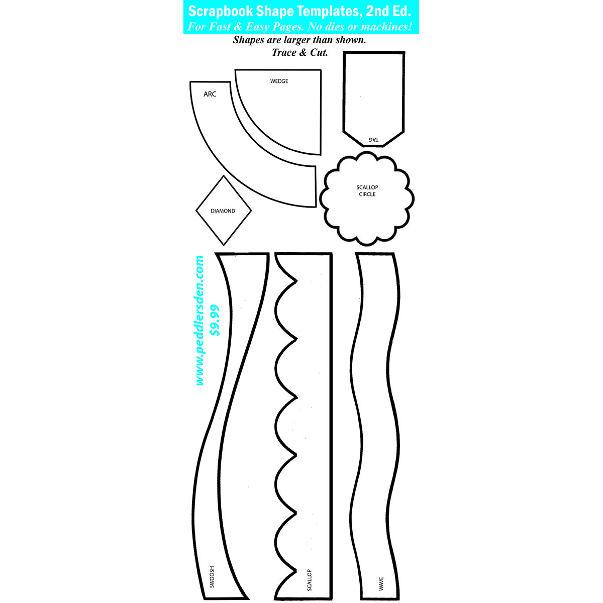 Scrapbook Shape Templates, set of 8 (2nd Edition)