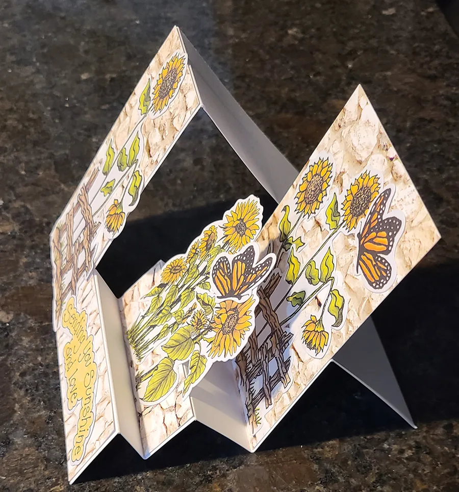 Sunflower and Butterflies Sidestep Cards - Image 2