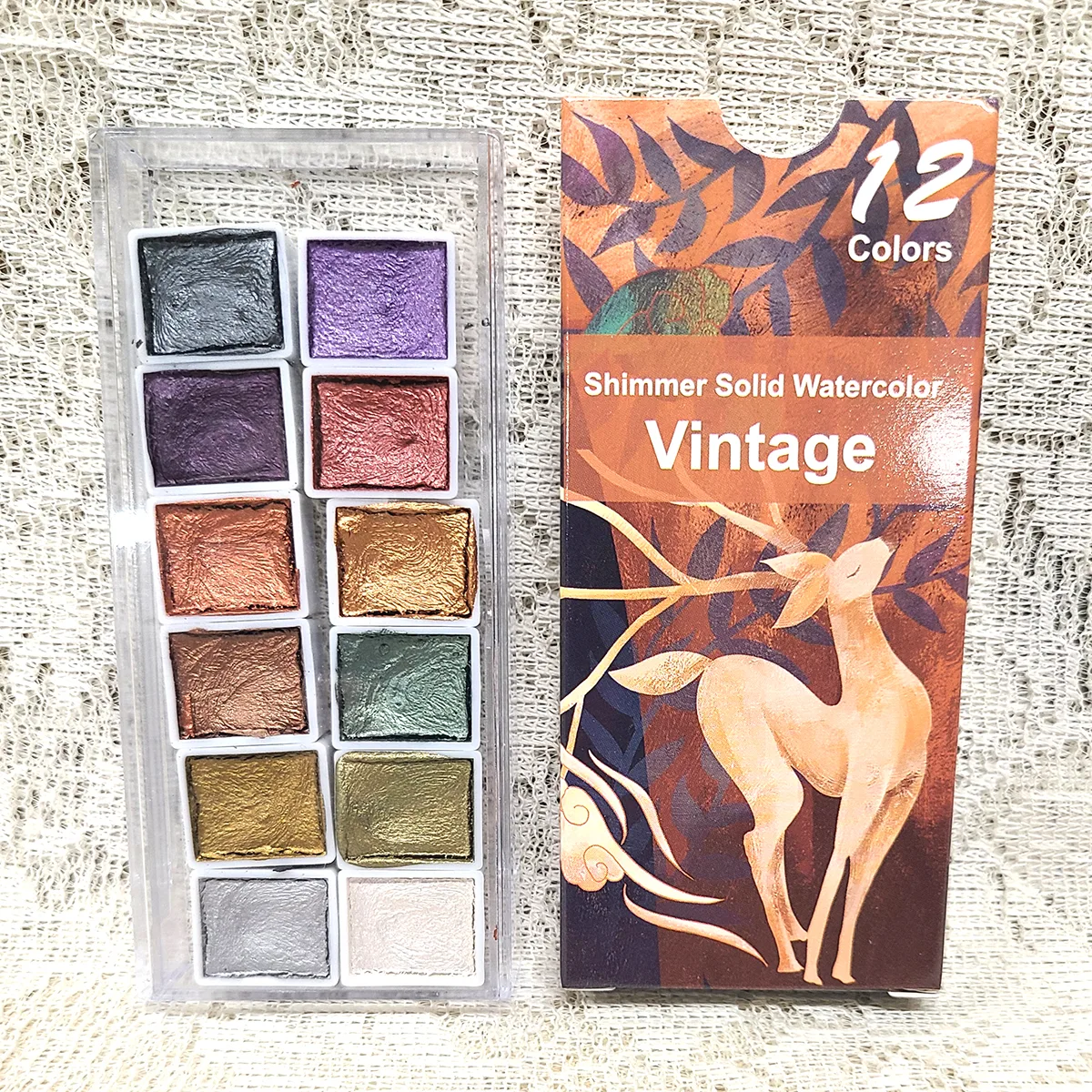 Metallic Watercolor Set, 12 colors