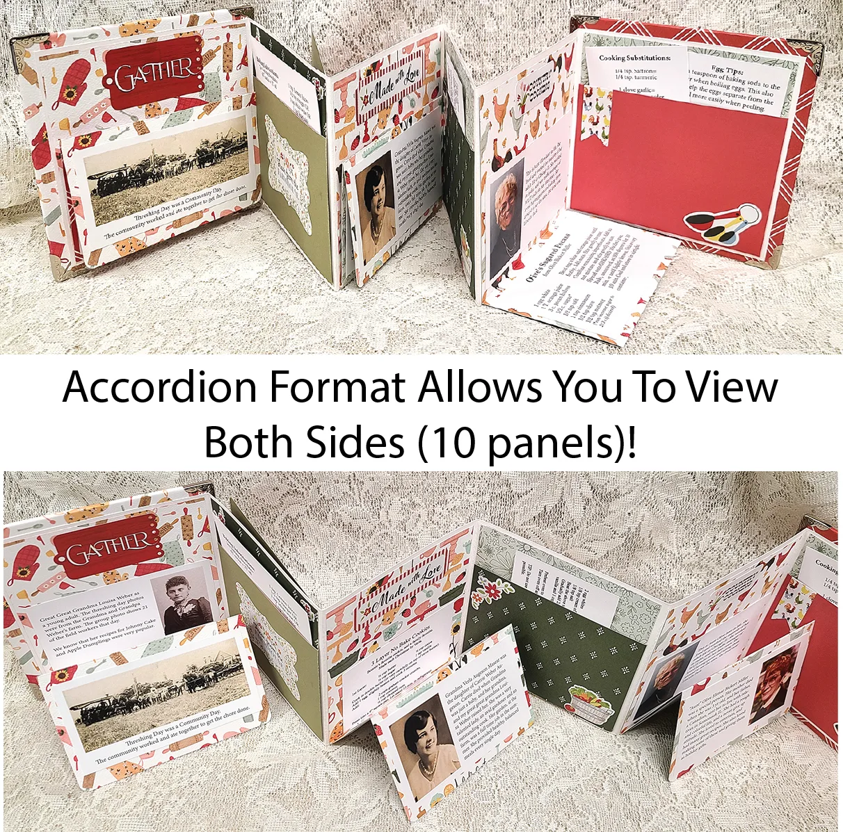 Heritage Wide (6"x6") Accordion Book Kit - Image 3